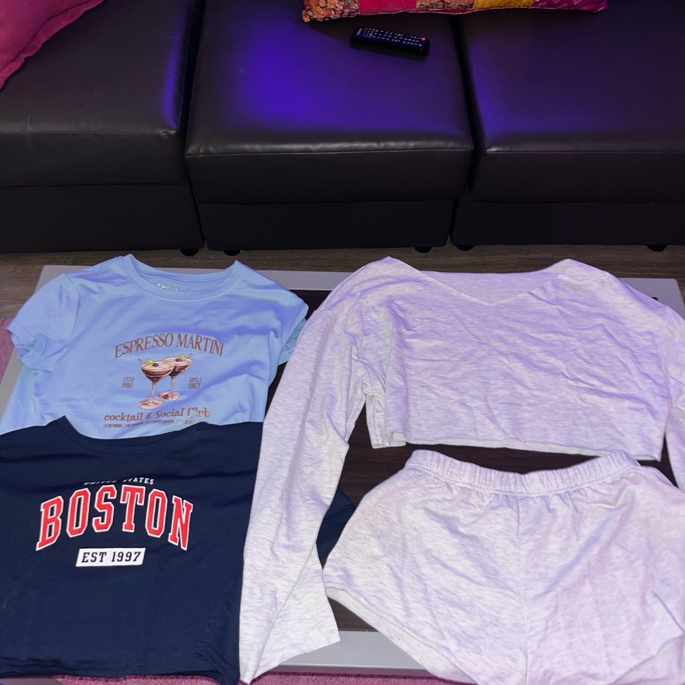 Boston Graphic Tee and Cozy Lounge Set
